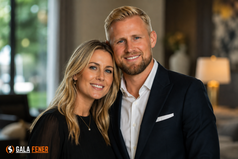 Stine Gyldenbrand und Kasper Schmeichel gemeinsam bei einem öffentlichen Auftritt
