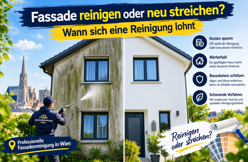 Fassade reinigen oder neu streichen? Wann sich eine Reinigung lohnt